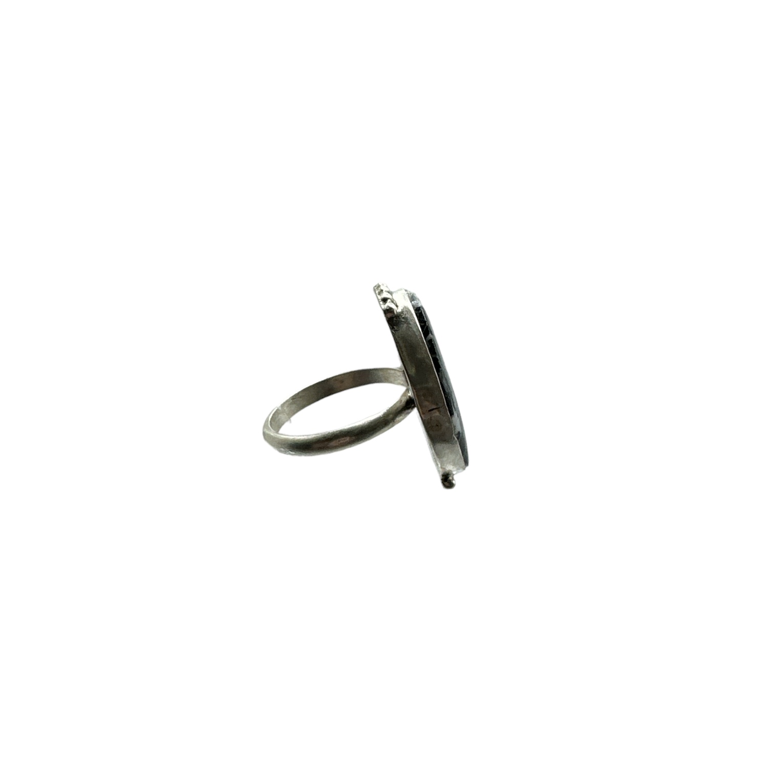 Sterling Silver & White Buffalo Ring - Sz. 6.5