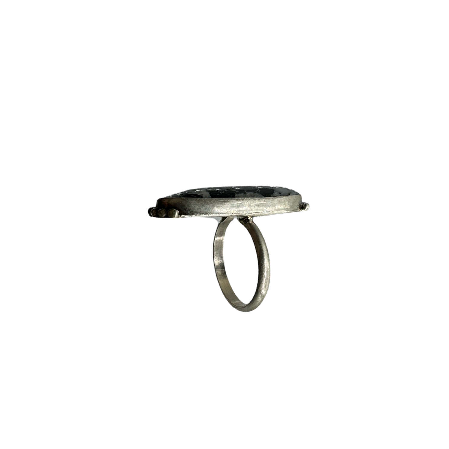 Sterling Silver & White Buffalo Ring - Sz. 6