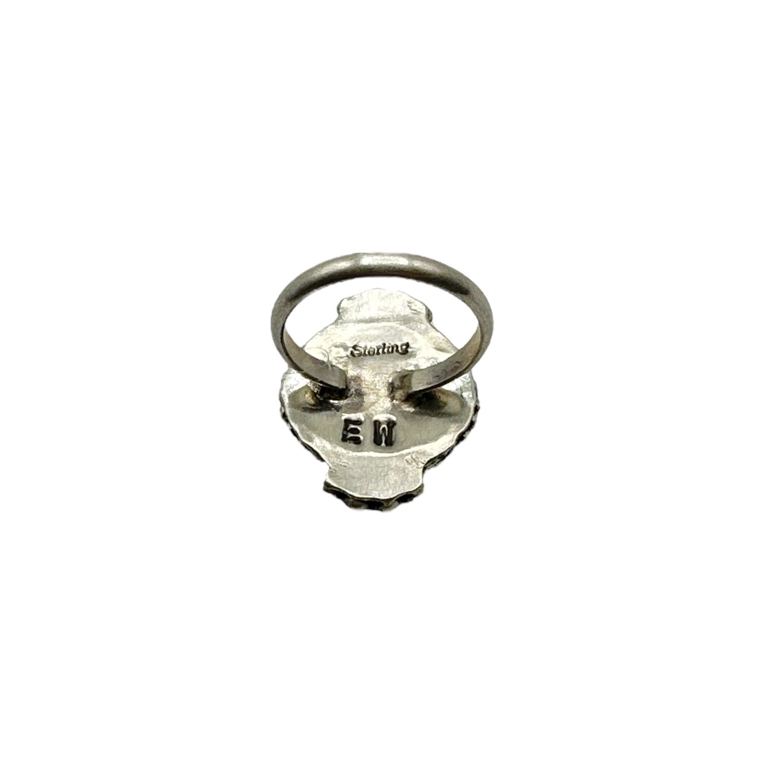 Sterling Silver & White Buffalo Ring - Sz. 6