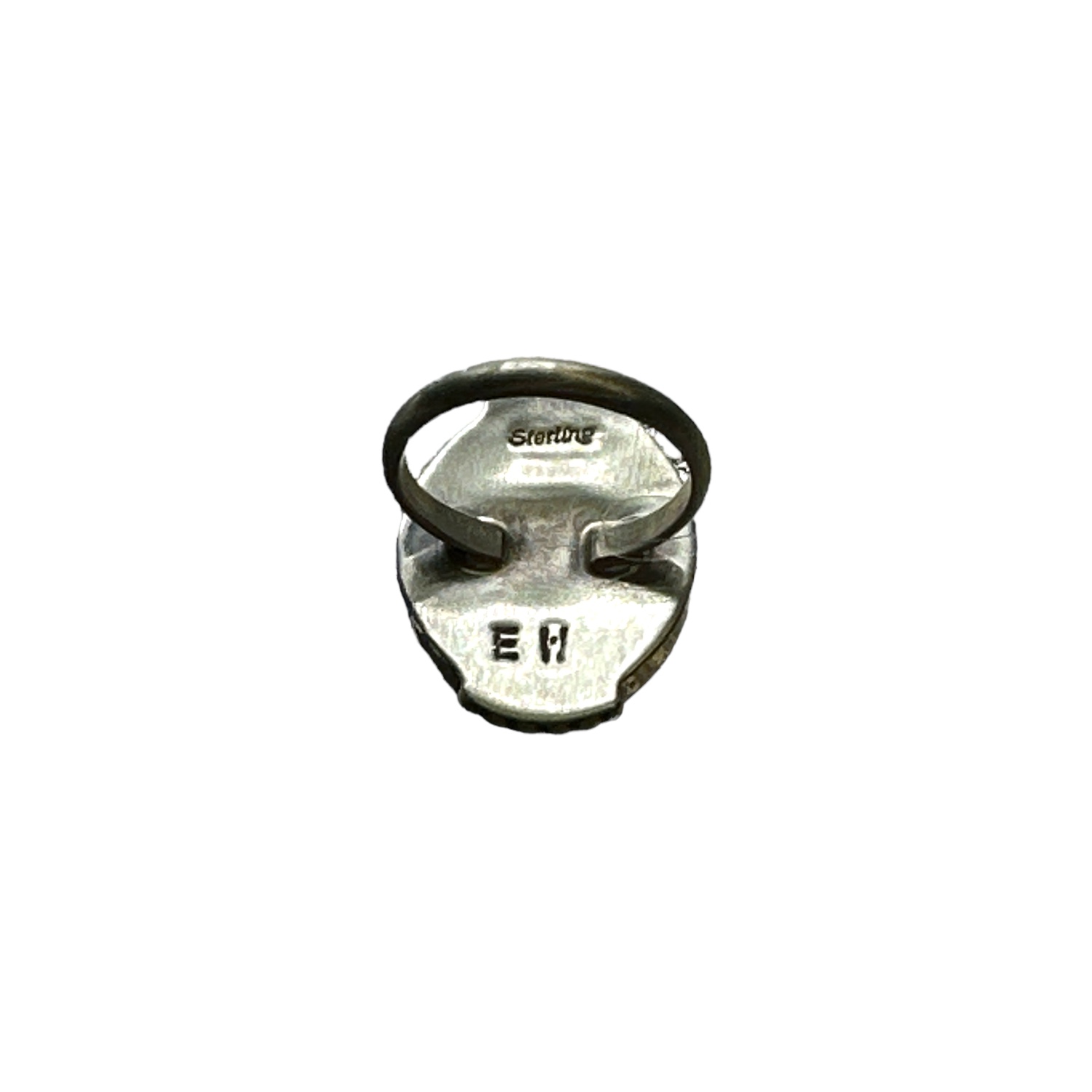 Sterling Silver & White Buffalo Ring - Sz. 6.5