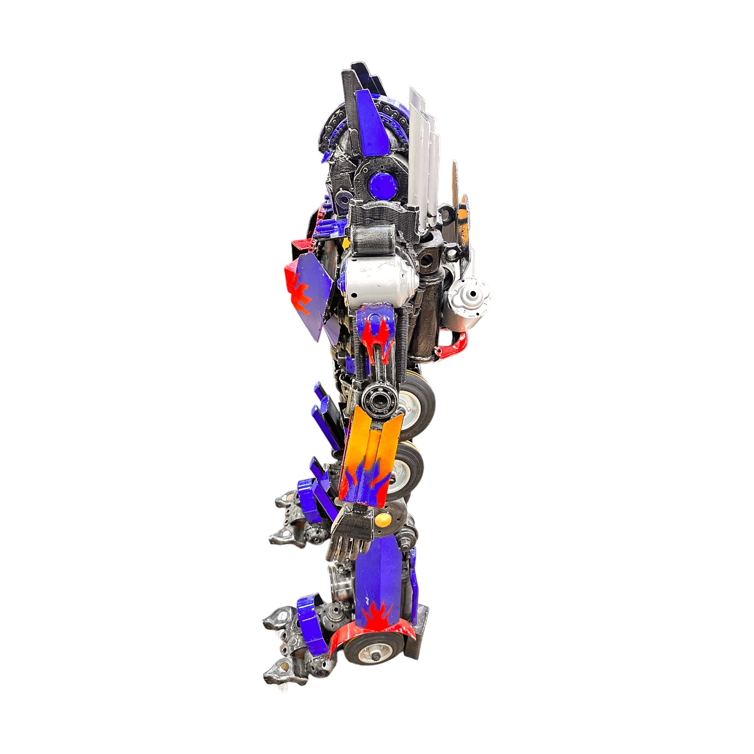 Transformers Optimus Prime Recycled Metal Statue Sculpture - 46"