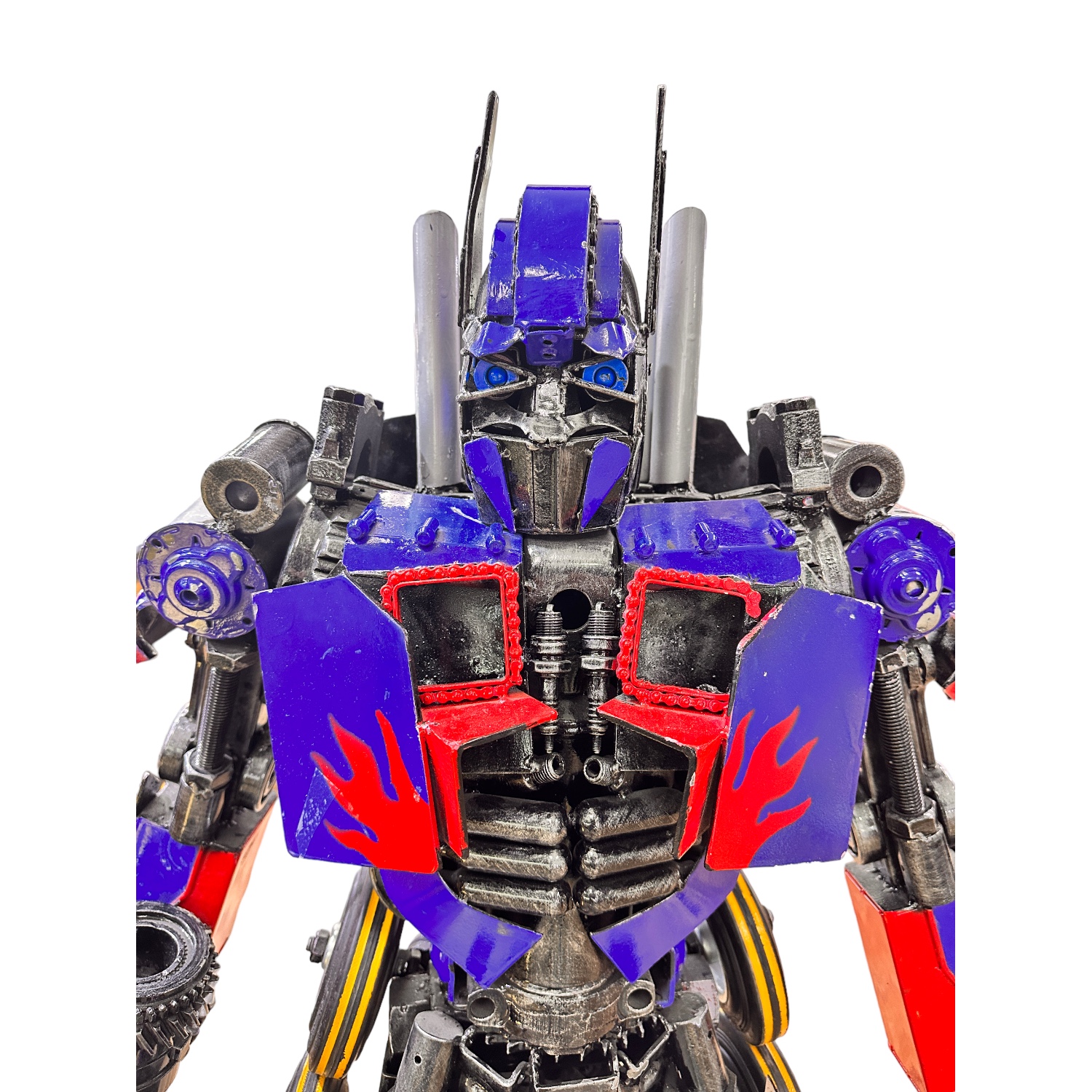 Transformers Optimus Prime Recycled Metal Statue Sculpture - 46"