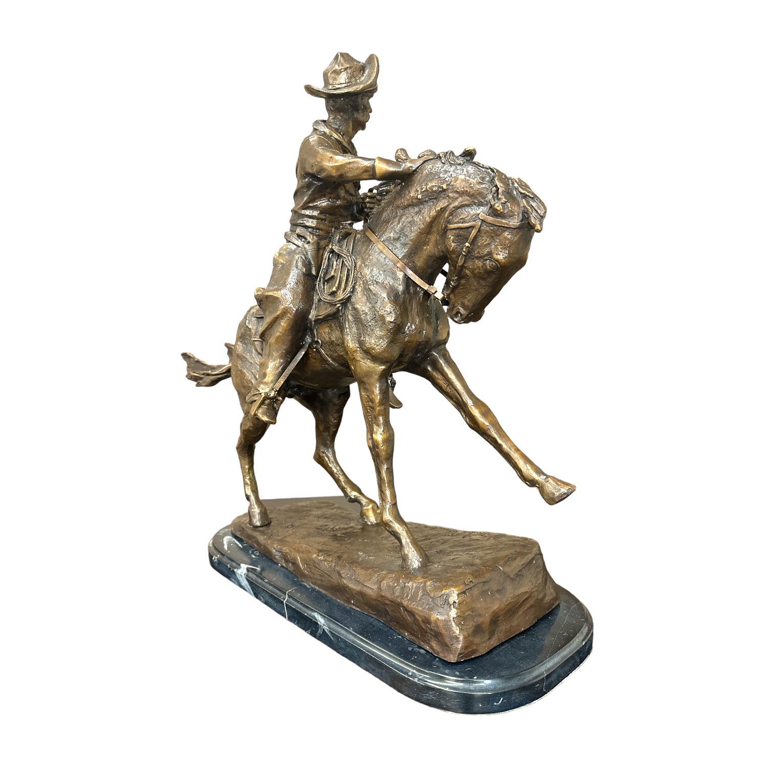 Frederic Remington 'Cowboy' Bronze Sculpture