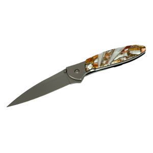 Kershaw Liner Lock Folding Asst. Flipper Pocket Knife w/ MOP & Agate Handle
