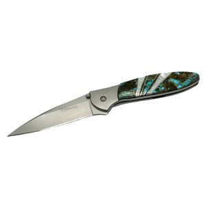 KERSHAW Liner Lock Folding Flipping Pocket Knife w/ MOP & Turquoise Handle