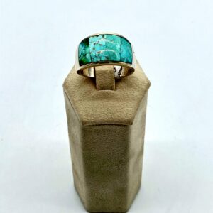 GL Miller Studio Sterling Silver & Turquoise Inlay Ring