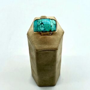 GL Miller Studio Sterling Silver & Turquoise Inlay Ring