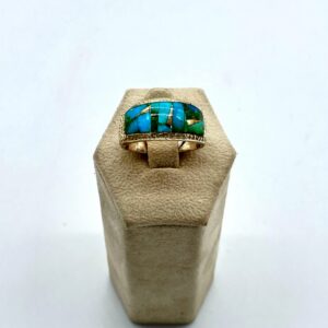 GL Miller Studio Sterling Silver & Turquoise Inlay Ring