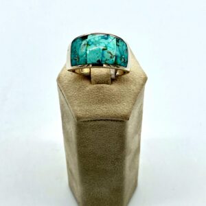 GL Miller Studio Sterling Silver & Turquoise Inlay Ring