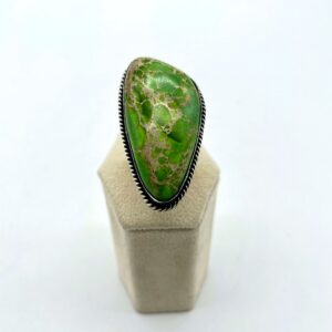 Green Kingman Turquoise and Sterling Silver Ring