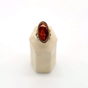 Navajo Sterling Silver & Spiny Oyster Shell Ring