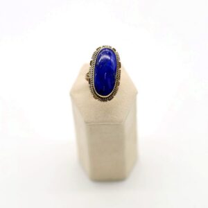 Navajo Sterling Silver & Lapis Lazuli Split Shank Ring