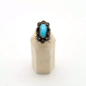 Navajo Sterling Silver & Sleeping Beauty Turquoise Ring
