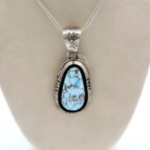 Sterling Silver & Golden Hills Turquoise Pendant Necklace