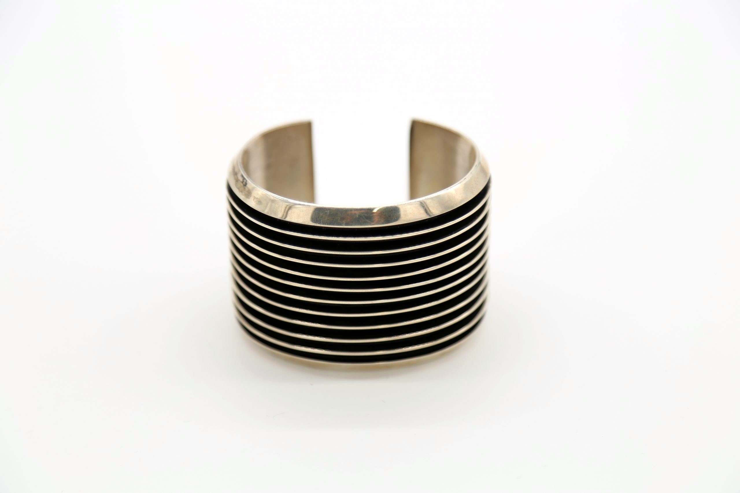 Sterling Silver Native American Navajo Bracelet by Tom Hawk