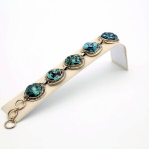 Sterling Silver & Huble Turquoise Link Bracelet