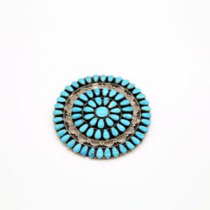 Green Turquoise Zuni Brooch/Pin