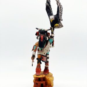 Left Hand Wood Carved Kachina Doll by Milton Howard 