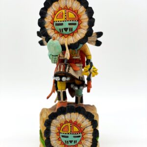 Sun Face Wood Carved Kachina Doll by Milton Howard