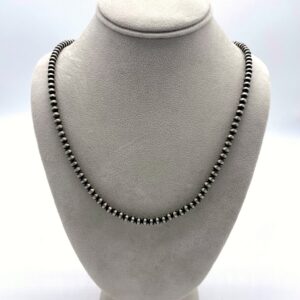Navajo Sterling Silver Bench Bead Necklace
