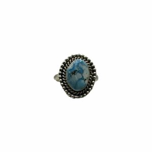 Sterling Silver & Golden Hills Turquoise Ring - Sz. 8