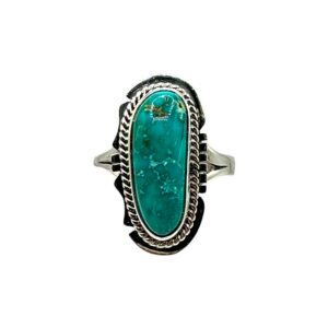 Sterling Silver & Sonoran Gold Turquoise Split-Shank Ring - Sz. 8.25