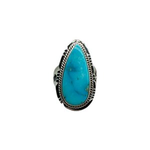 Sterling Silver & Kingman Turquoise Ring - Sz. 6.5