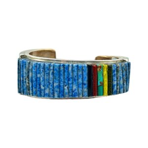 Southwestern Sterling Silver Multi-Stone Cuff Bracelet
