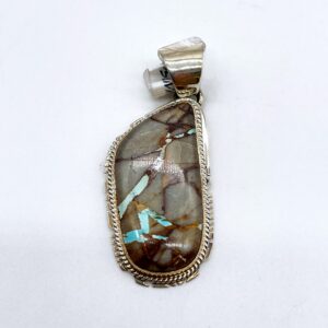 Boulder Turquoise Sterling Silver Pendant