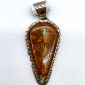 Boulder Turquoise Sterling Silver Pendant