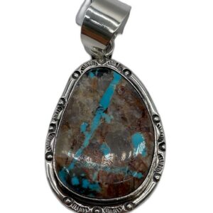 Boulder Turquoise Sterling Silver Pendant