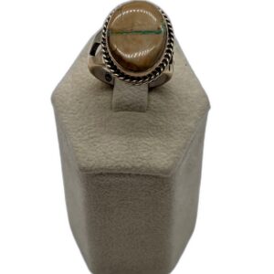 Navajo Sterling Silver & Boulder Turquoise Split Shank Ring