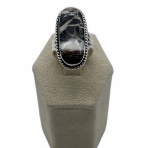 Navajo Sterling Silver & White Buffalo Quad Split Shank Ring
