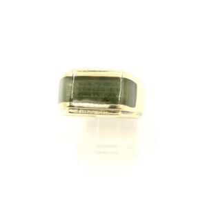 Studio GL Miller 14K Yellow Gold & Moldavite Inlay Ring