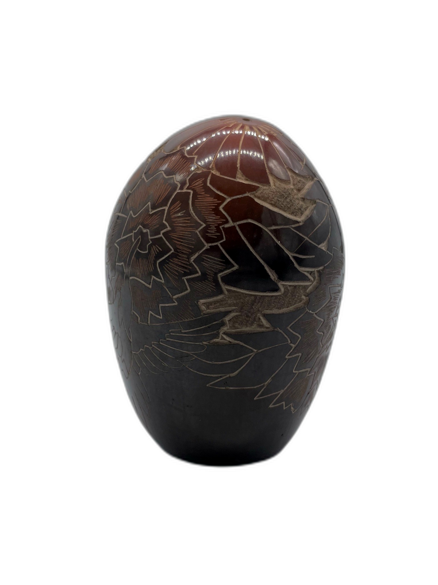 Santa Clara Blackware Carved Pottery