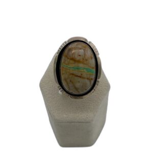 Navajo Sterling Silver & Boulder Turquoise Ring