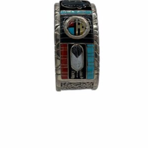 Zuni Sun Face Sterling Silver Cuff Bracelet