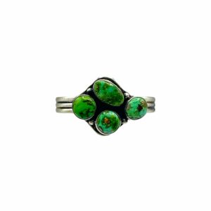 B. Johnson Sterling Silver & Turquoise Tri-Shank Cuff Bracelet