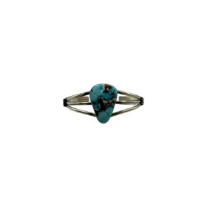 D. Skeets Sterling Silver & Turquoise Tri-Shank Cuff Bracelet