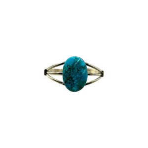 D. Skeets Sterling Silver & Turquoise Tri-Shank Cuff Bracelet