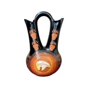 Diana Aragon Laguna Pueblo Spirit Bear Wedding Vase