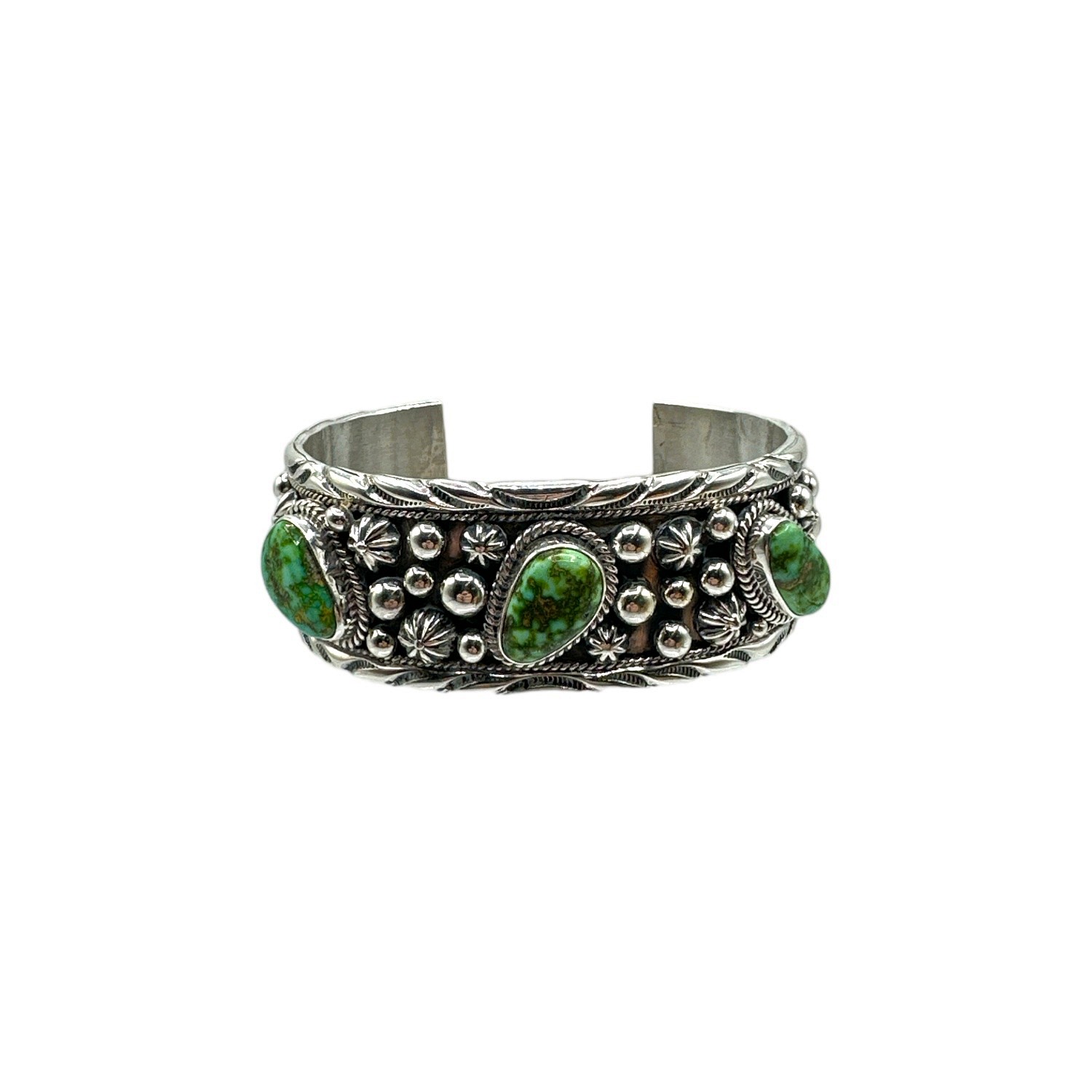 E. Piaso Sterling Silver & Sonoran Gold Turquoise Cuff Bracelet