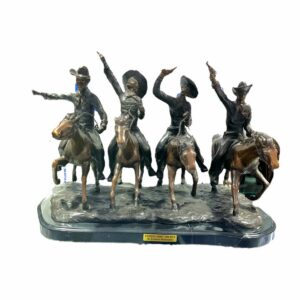 Frederic Remington 'Coming Thru The Rye' Bronze Sculpture