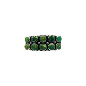 Kathleen Livingston Sterling Silver & Turquoise Tri-Shank Cuff Bracelet