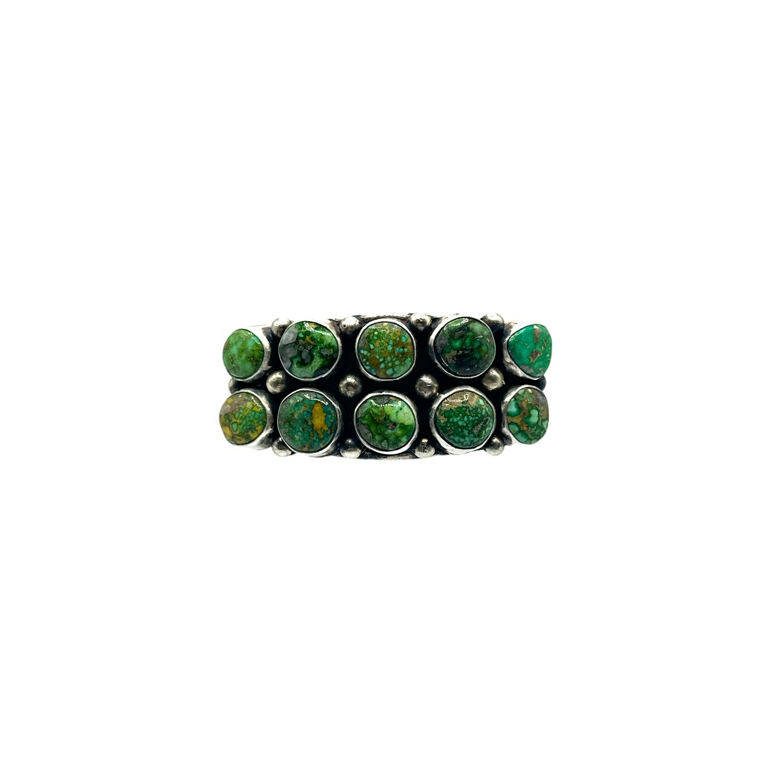 Kathleen Livingston Sterling Silver & Turquoise Tri-Shank Cuff Bracelet