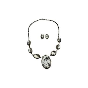 Peggy Skeets White Buffalo Necklace & Earrings Set