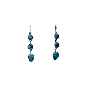 Sterling Silver & Golden Hills Turquoise Dangle Earrings