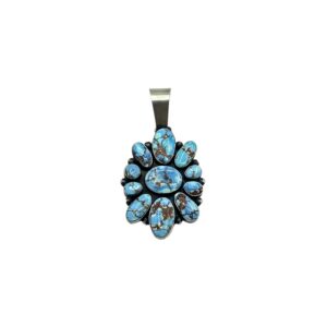 Paul Livingston Sterling Silver & Golden Hills Turquoise Pendant