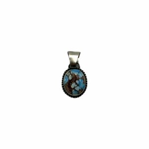 Sterling Silver & Golden Hills Turquoise Pendant
