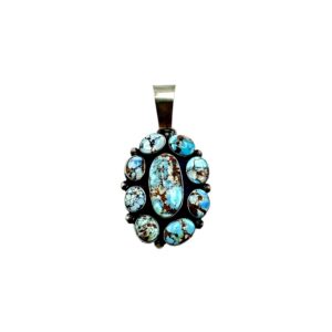 Paul Livingston Sterling Silver & Golden Hills Turquoise Pendant